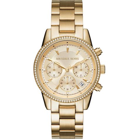 montre femme michael kors doré|michael kors watch for female.